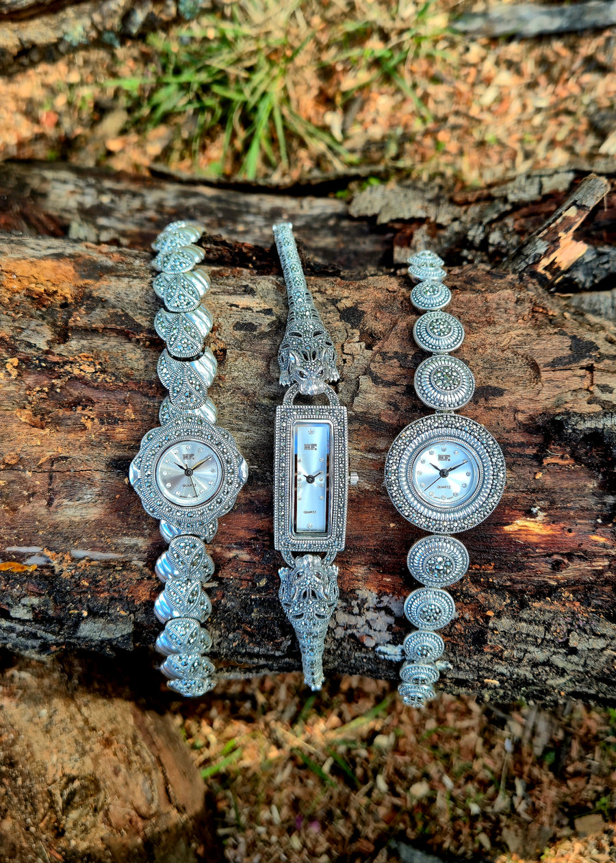 Silverline and Co The Heirloom Collection collection featuring sterling silver marcasite jewellery